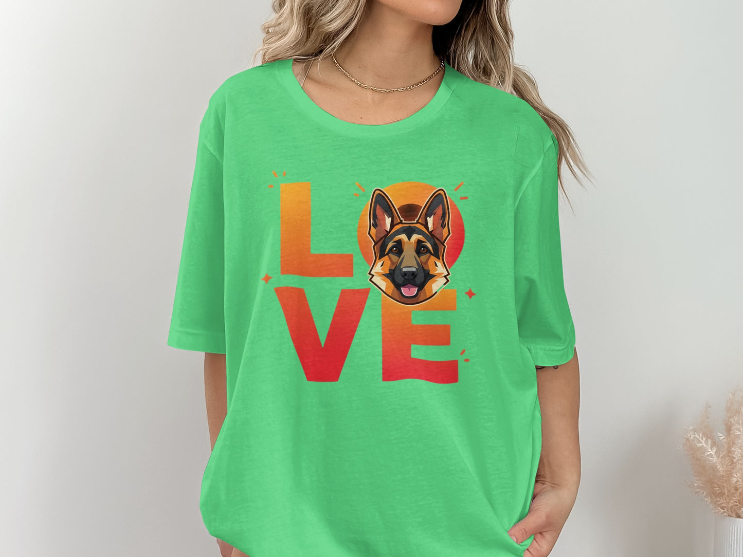 Love German Shepherd Graphic Tee Shirt product type
