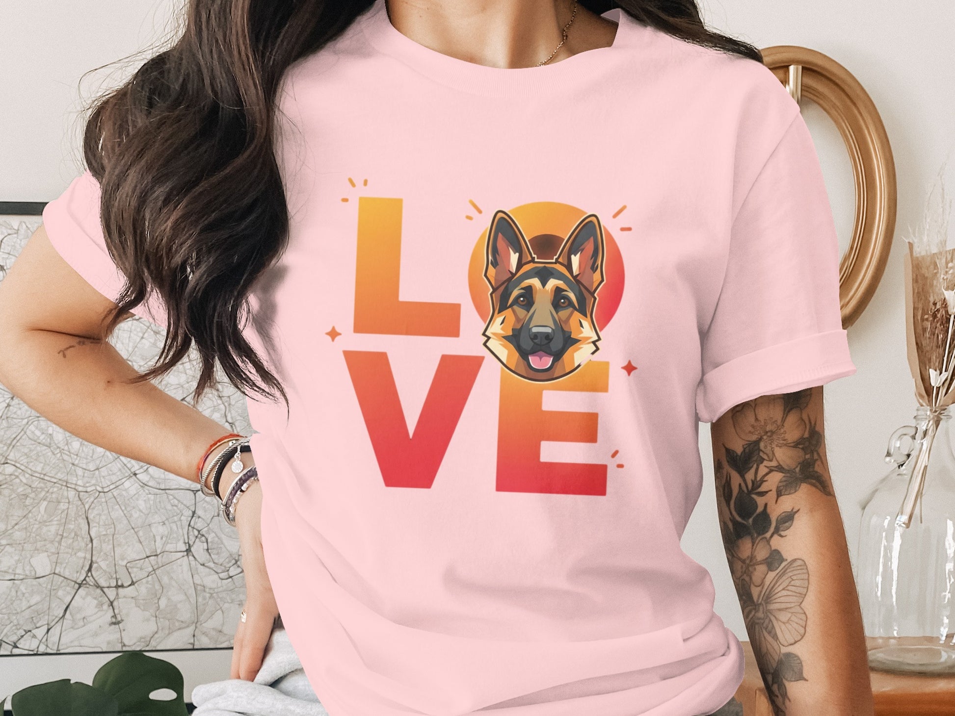 German Shepherd Love Graphic T-Shirt product type