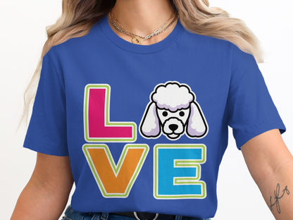 Colorful LOVE Design Dog Themed Graphic Shirt product