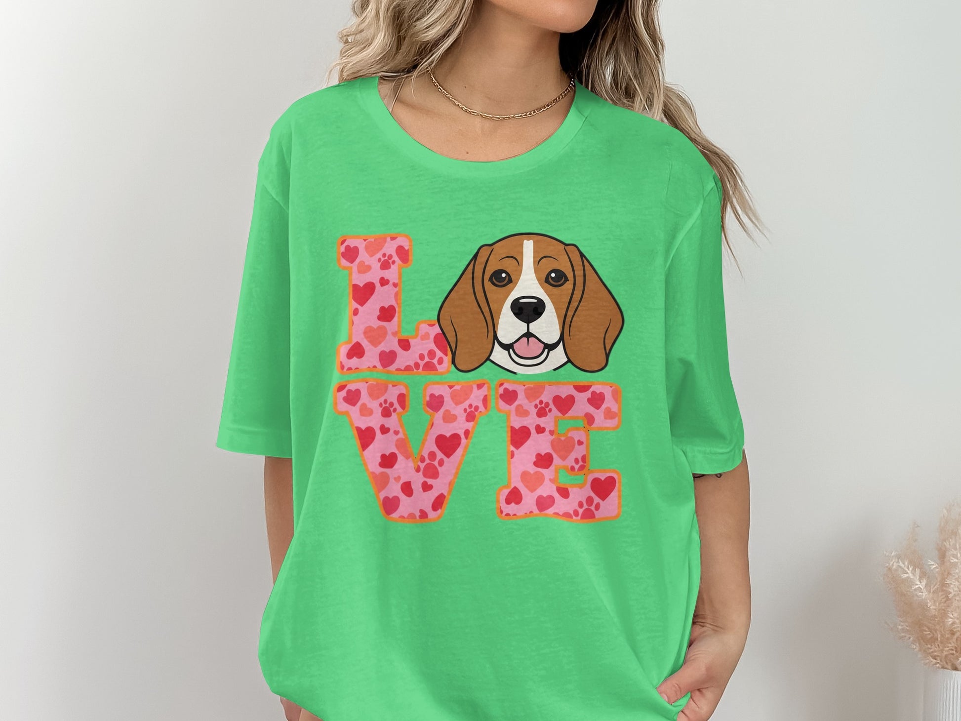 Love Beagle Heart Print Graphic T-Shirt product type