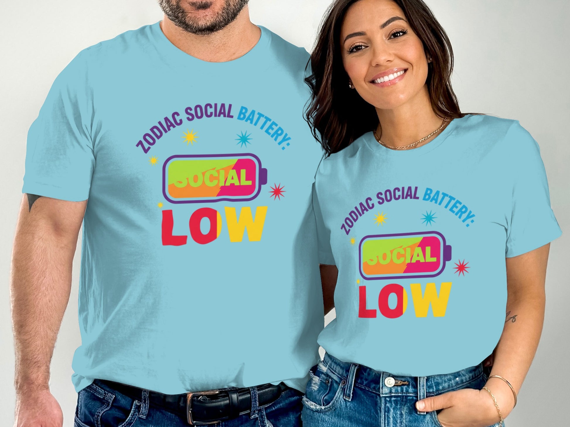Zodiac Social Battery Low Fun Casual Shirt