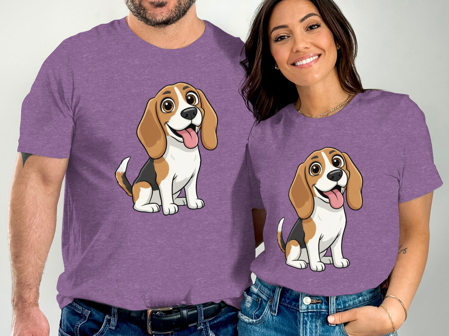 Cute Cartoon Beagle Matching Family T-Shirt