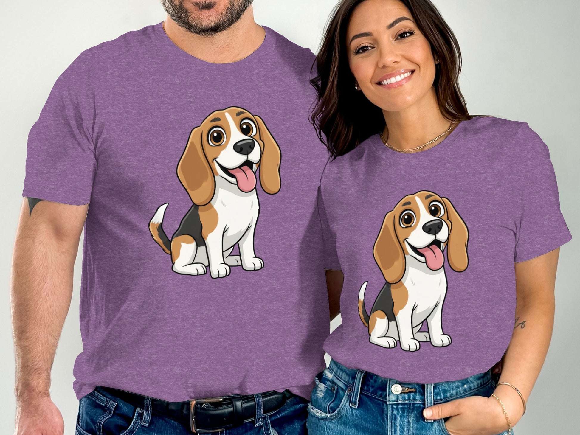 Cute Cartoon Beagle Matching Family T-Shirt