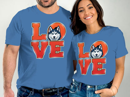 Love Husky Graphic Design Pair T-Shirts product
