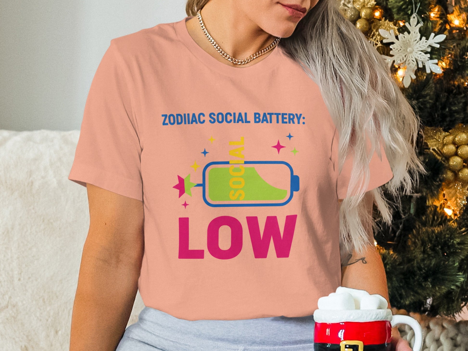 Zodiac Social Battery Low Graphic Tee