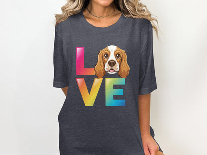 Colorful Love Dog Graphic T-Shirt product type