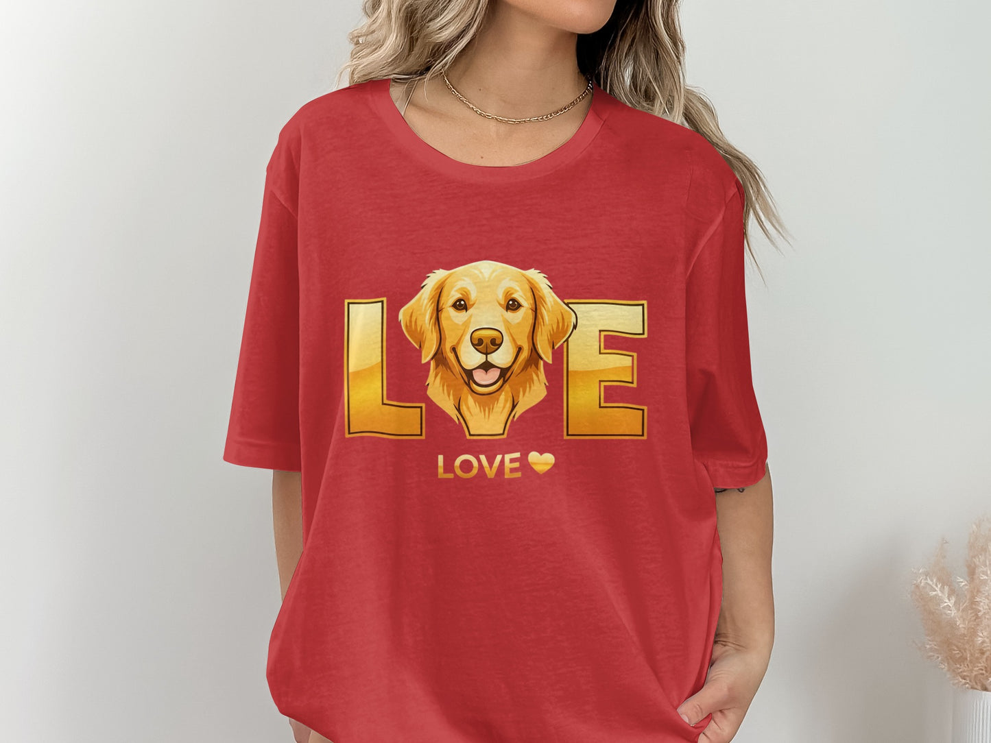 Love Golden Retriever Graphic Tee product type