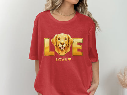 Love Golden Retriever Graphic Tee product type