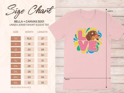 Colorful Dog Design Love Print Unisex Clothing product