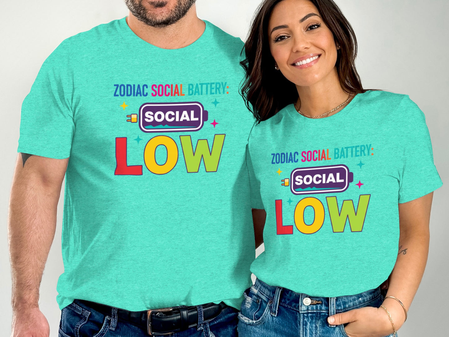 Zodiac Social Battery Low Graphic Tee