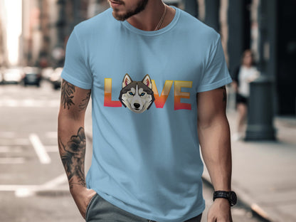 Husky Love Graphic Print Unisex Short Sleeve T-Shirt product
