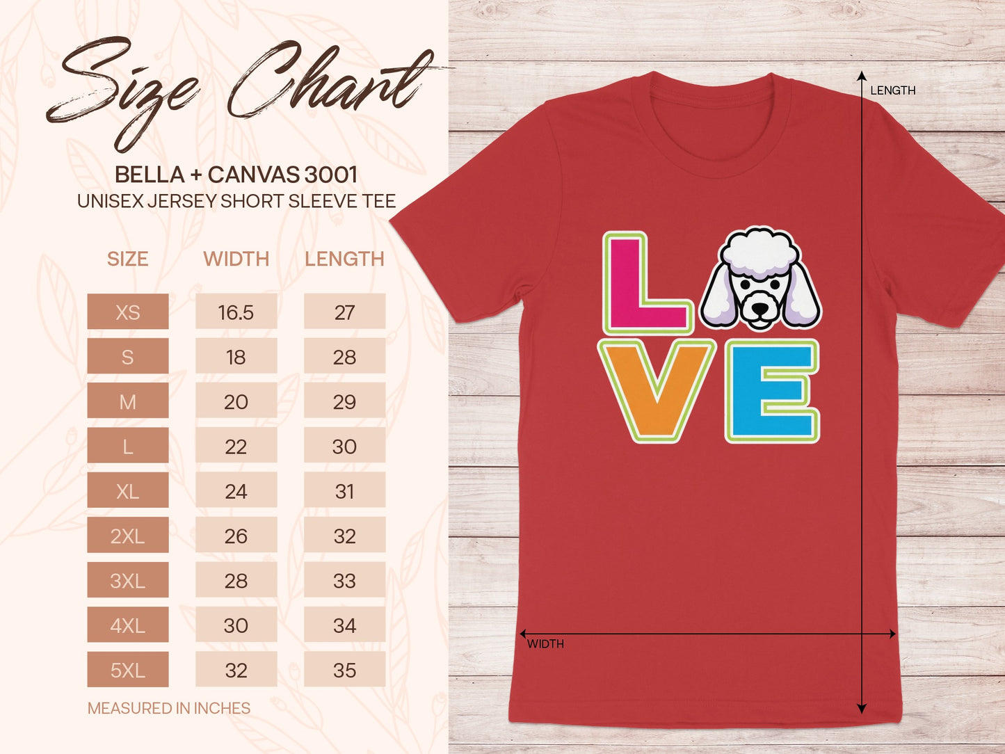 Graphic Tee with Colorful LOVE Dog Design product type