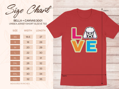 Graphic Tee with Colorful LOVE Dog Design product type