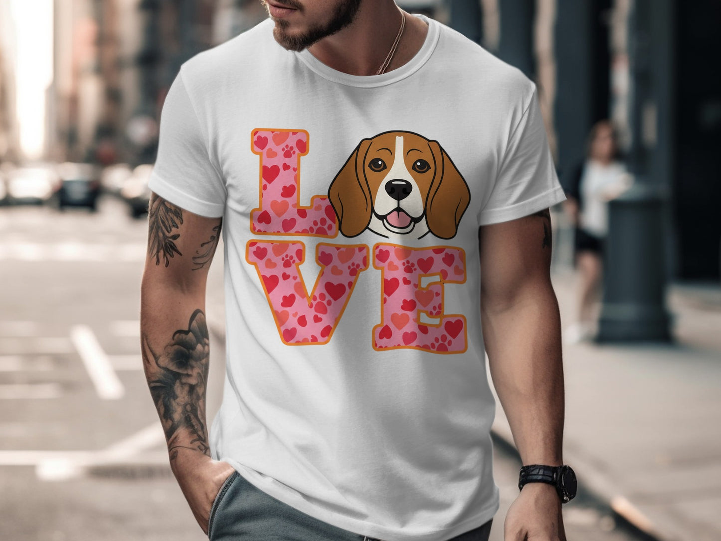 Love Beagle Dog Graphic Printed T-shirt product