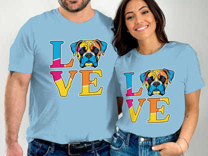 Love Colorful Dog Graphic T-shirt Matching Set product type