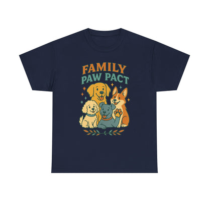 Paw Pact Family Tee: Dog Lovers Shirt, Unisex Cotton Tee, Pet Lover Gift, Animal Family T-Shirt, Adoption Celebration Apparel