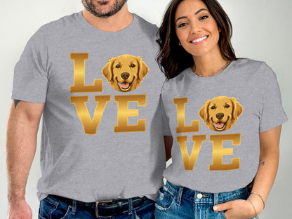 Golden Retriever Love Graphic Matching Shirt product type