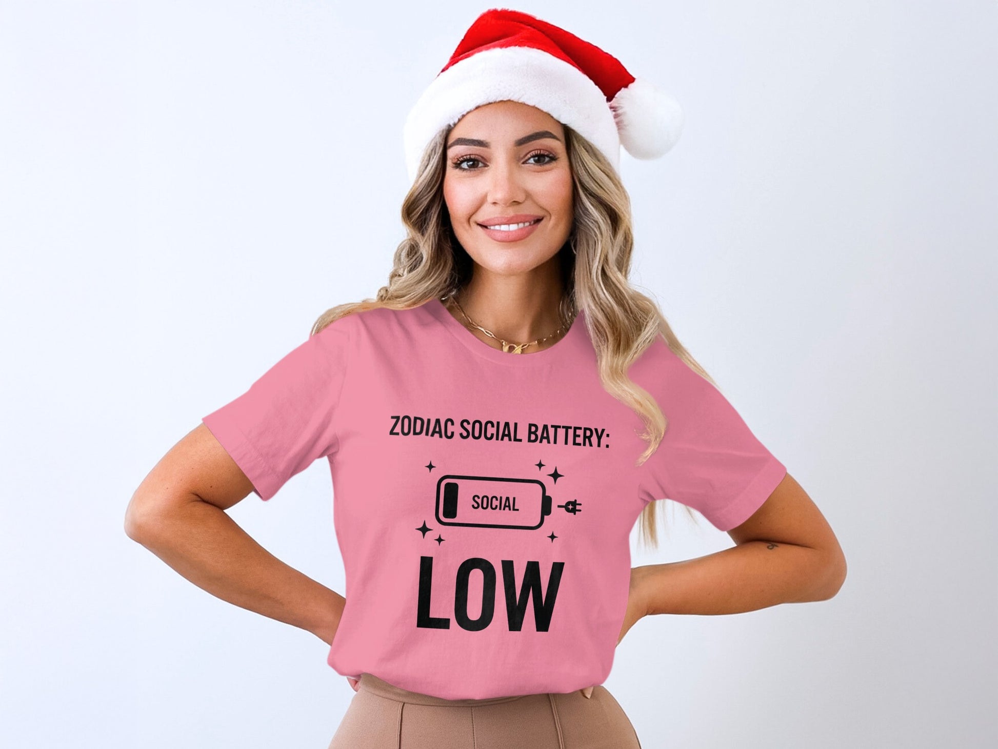 Zodiac Social Battery Low Christmas Gift Shirt