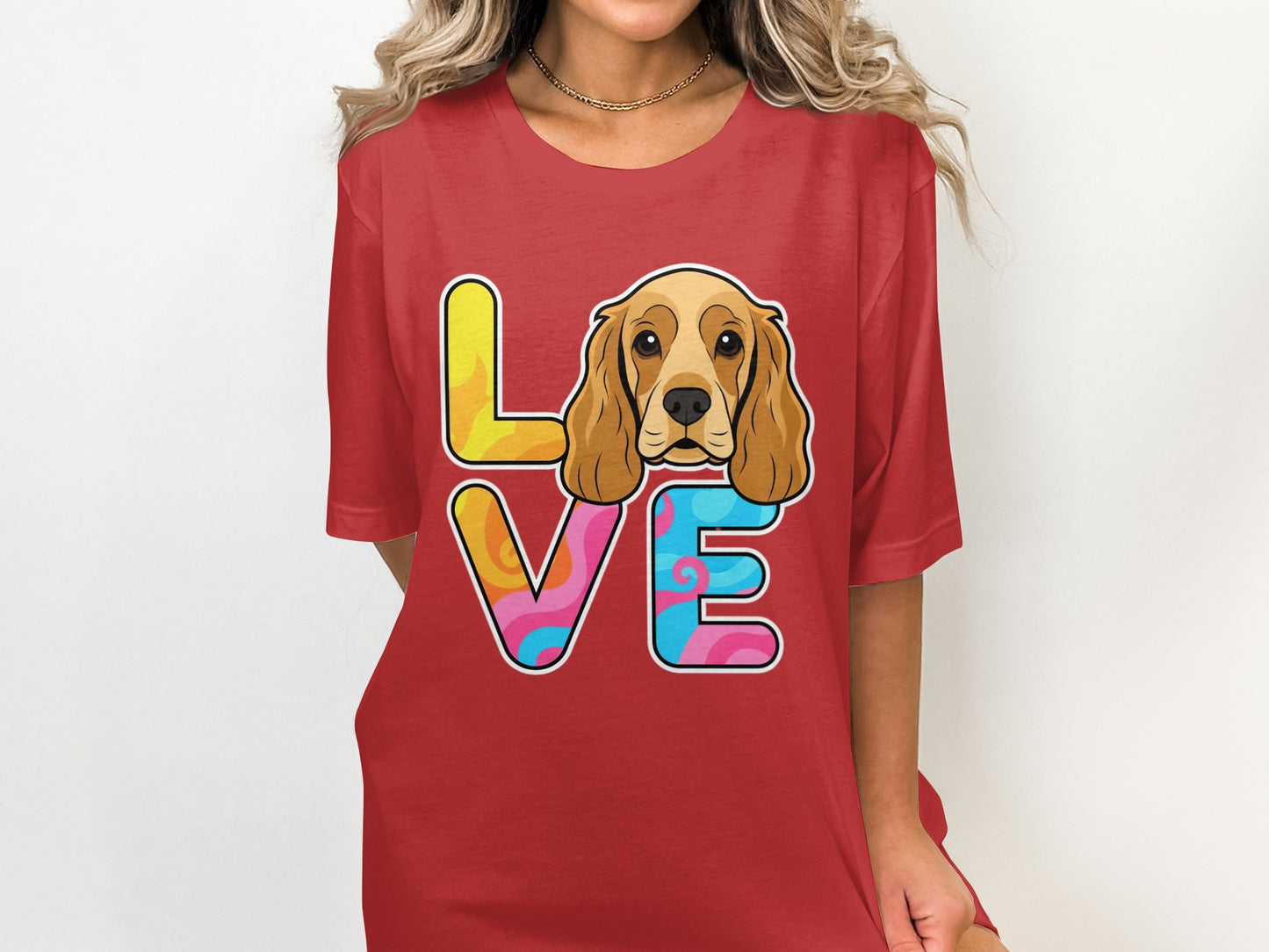 Cute Dog Love Graphic Women's Clothing Product