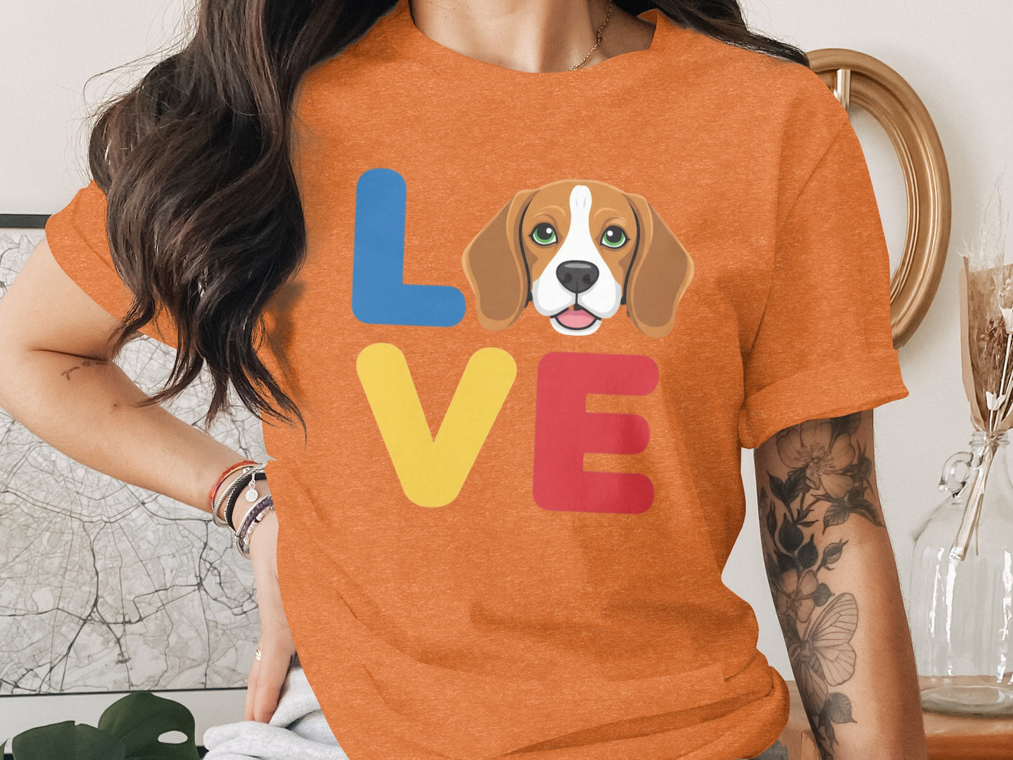 Love Beagle Face Graphic Printed T-Shirt product type