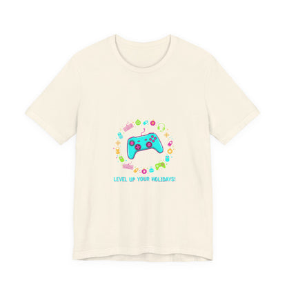 Level Up Your Holidays Tee | Gamer Shirt, Pixel Controller Design