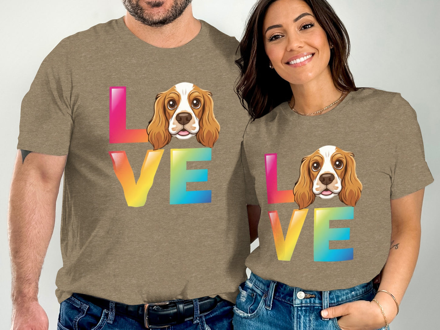 Colorful Love Cocker Spaniel Graphic T-Shirt product type