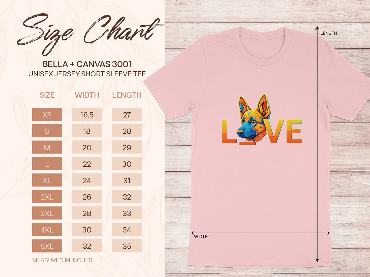Colorful Dog Love Print on Short Sleeve Tee product