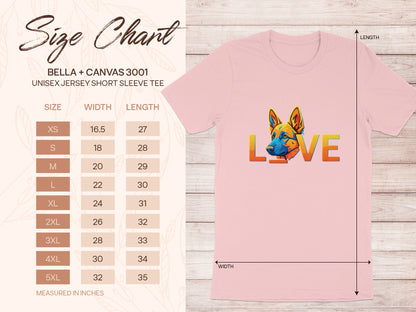 Colorful Dog Love Print on Short Sleeve Tee product