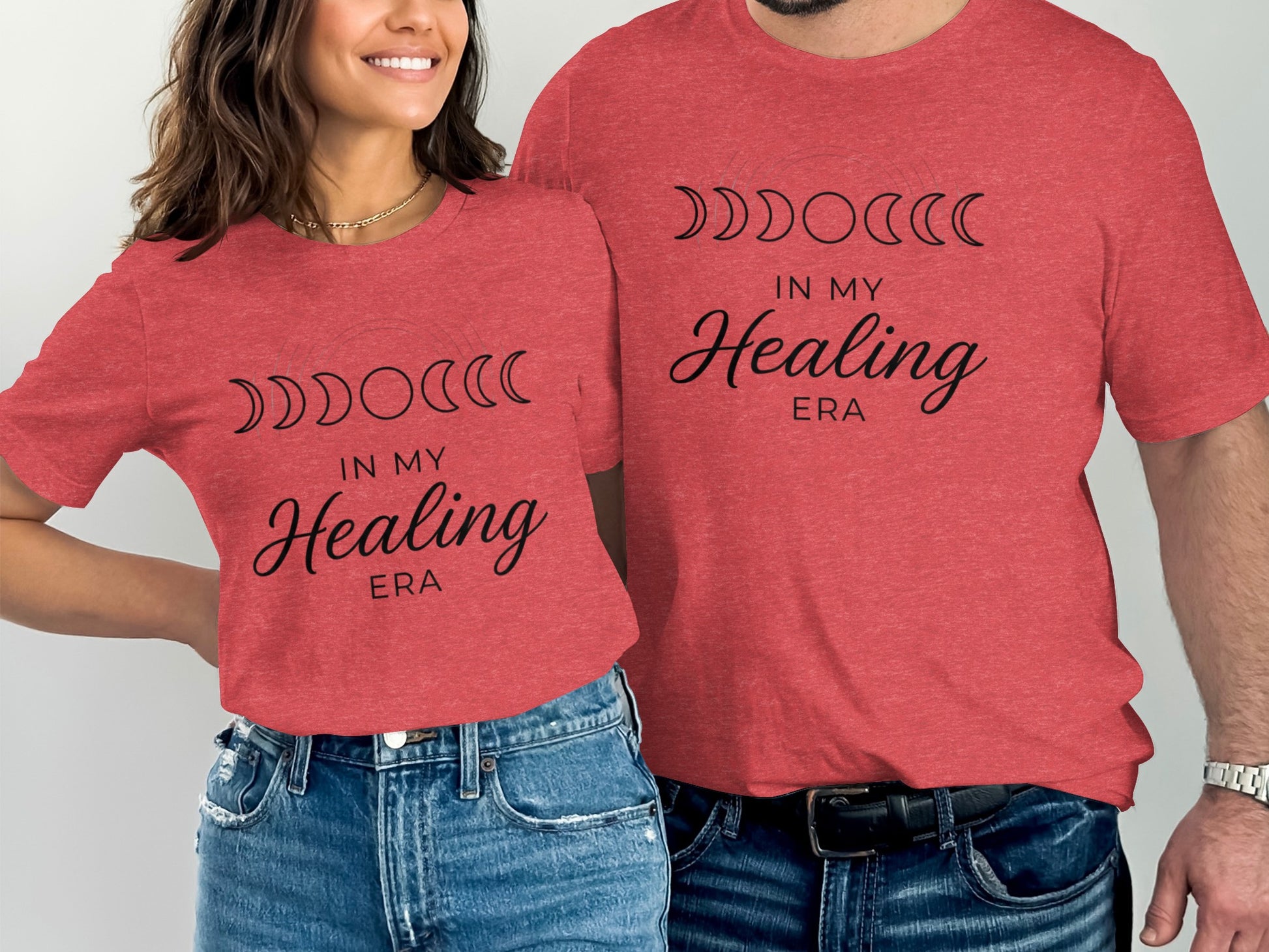 In My Healing Era Moon Phases Design T-Shirt