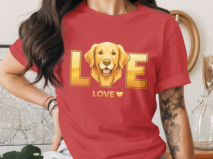 Golden Retriever Love Graphic Tee Shirt product type