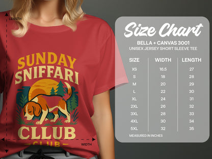 Sunday Sniffari Club Bella Canvas 3001 product type