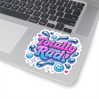 Totally Rad Kiss-Cut Stickers - Vibrant Retro Designs for Fun Personalization
