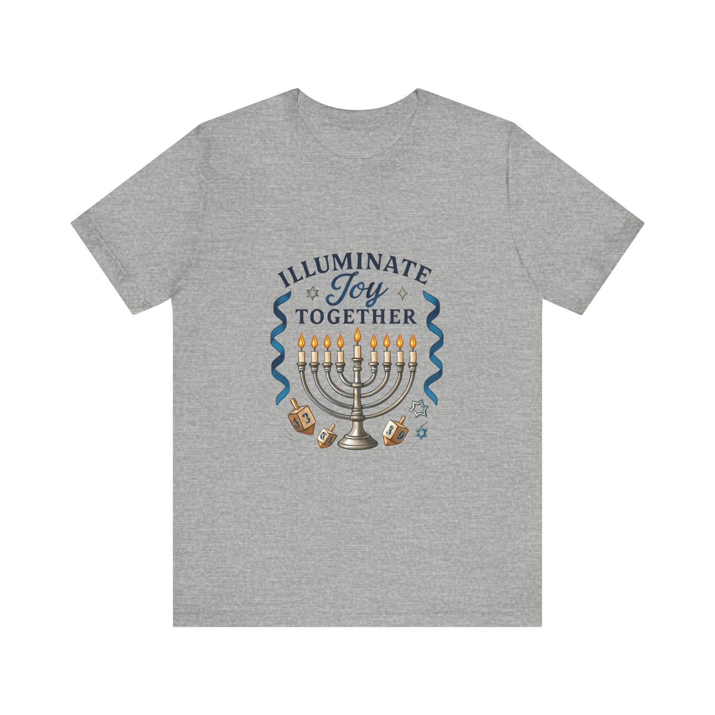 Hanukkah Menorah Tee — "Illuminate Joy Together" Holiday T-Shirt