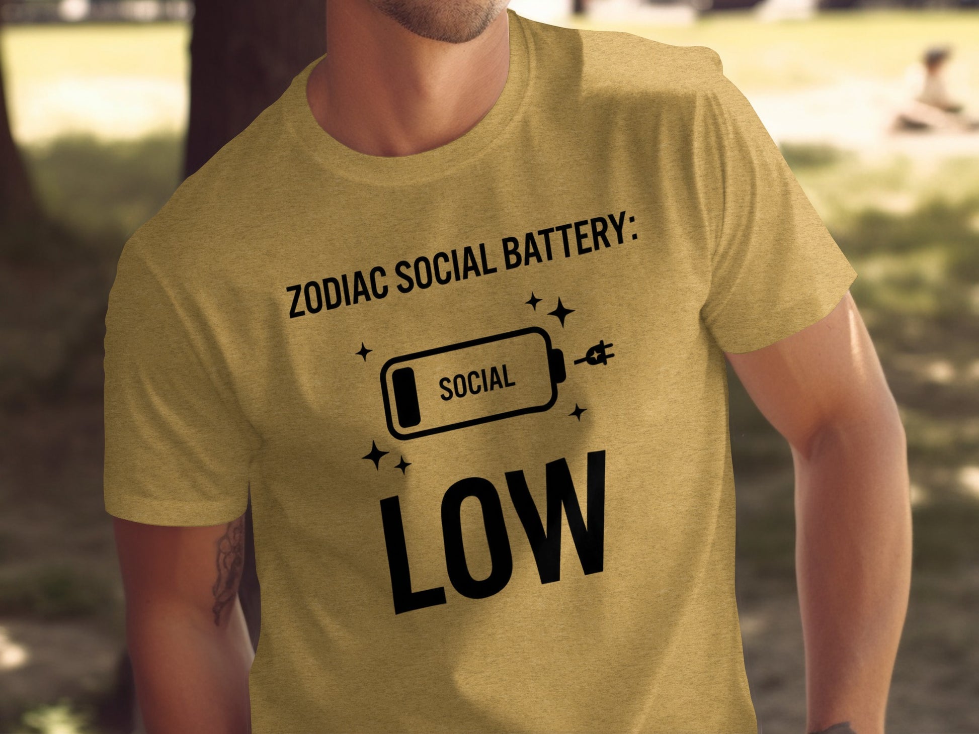 Zodiac Social Battery Funny Low Social Energy Shirt