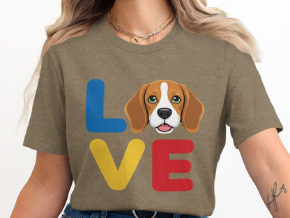 Colorful Love With Dog Graphic T-shirt product type