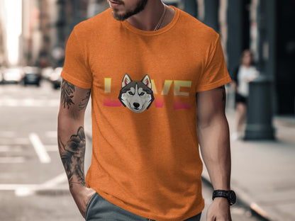 Love Husky Graphic Print Casual Wear T-Shirt product type