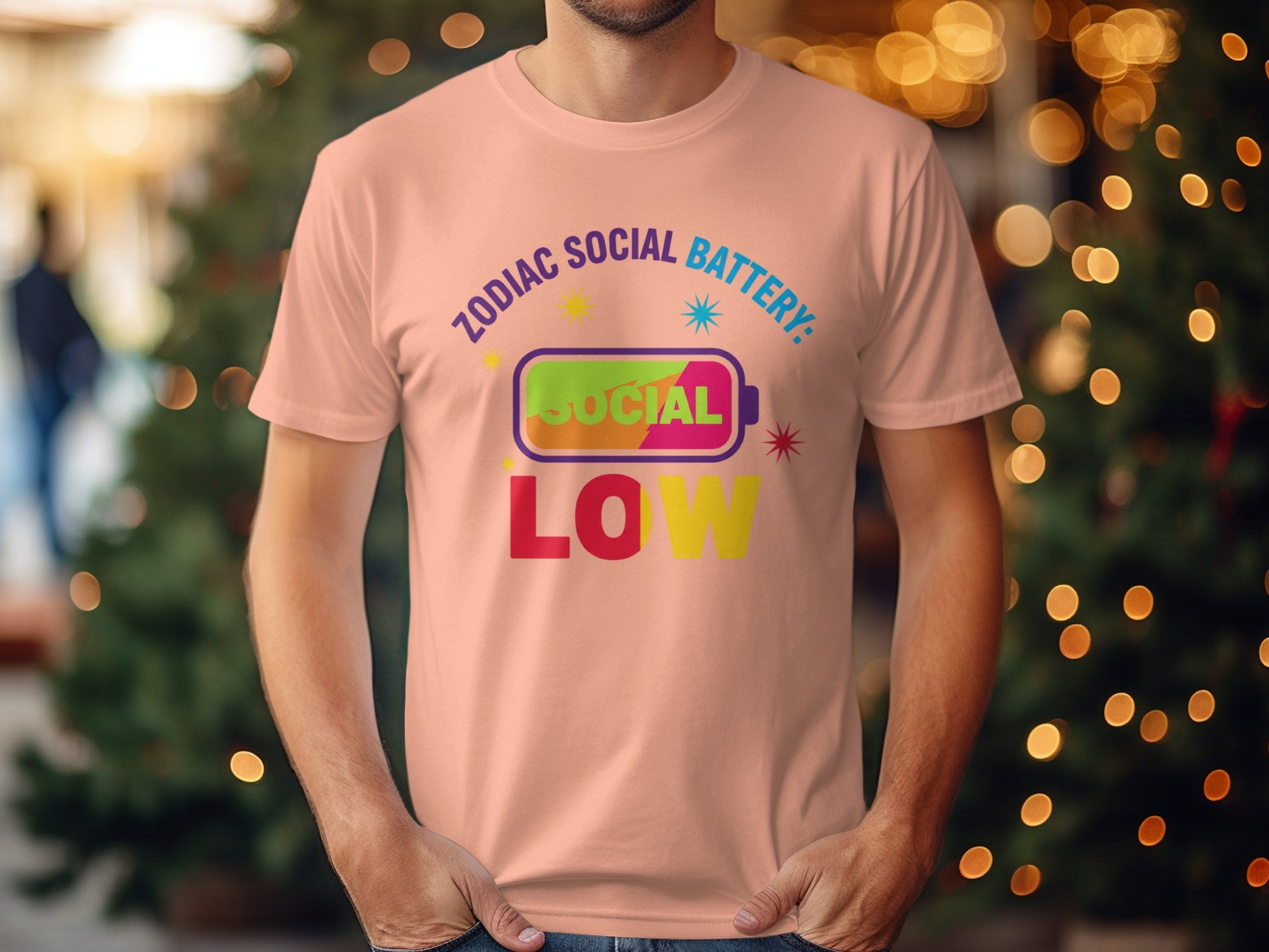 Zodiac Social Battery Social Low T-Shirt