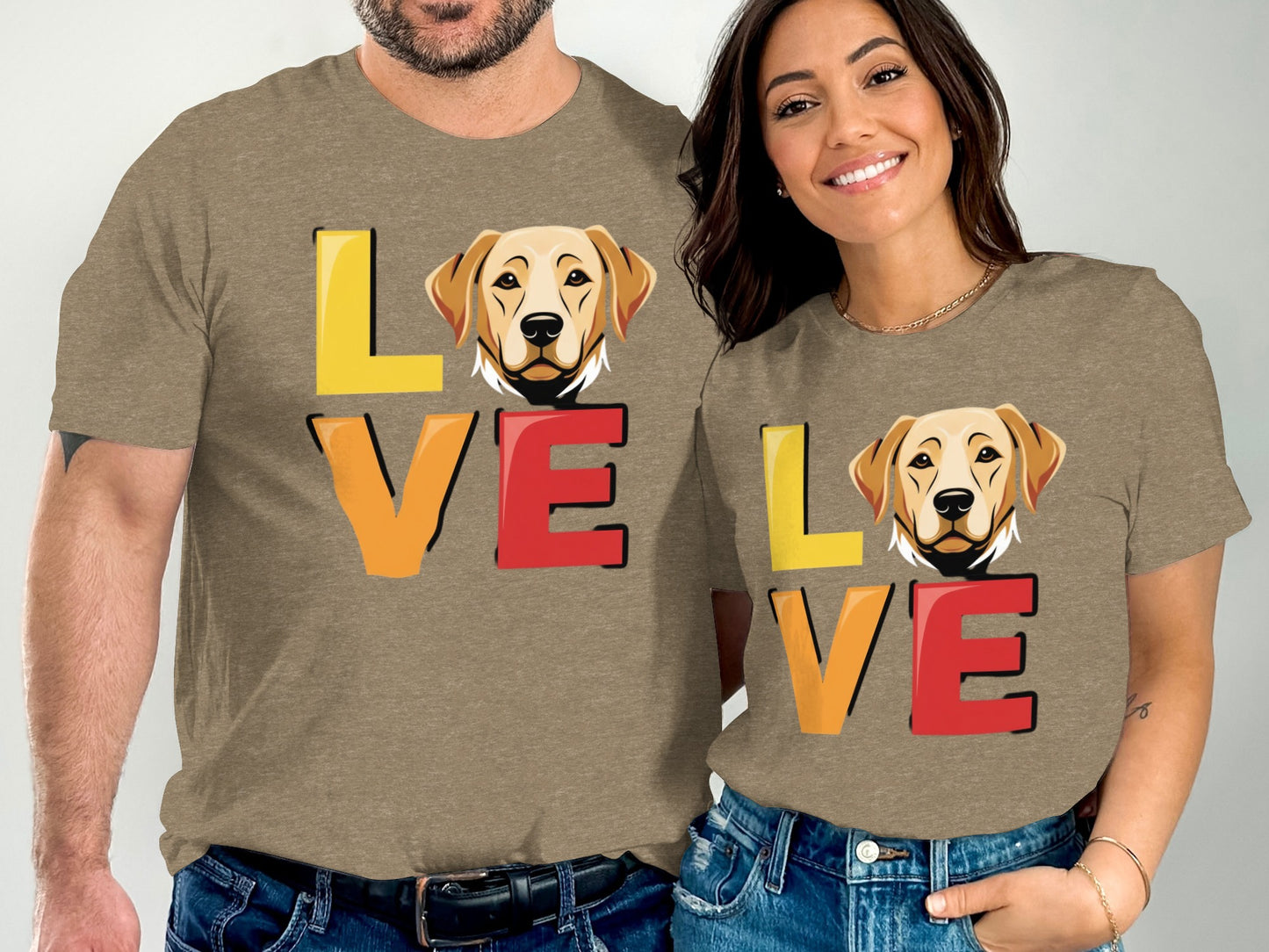 Adorable Love Graphic T-Shirt with Labrador Print product