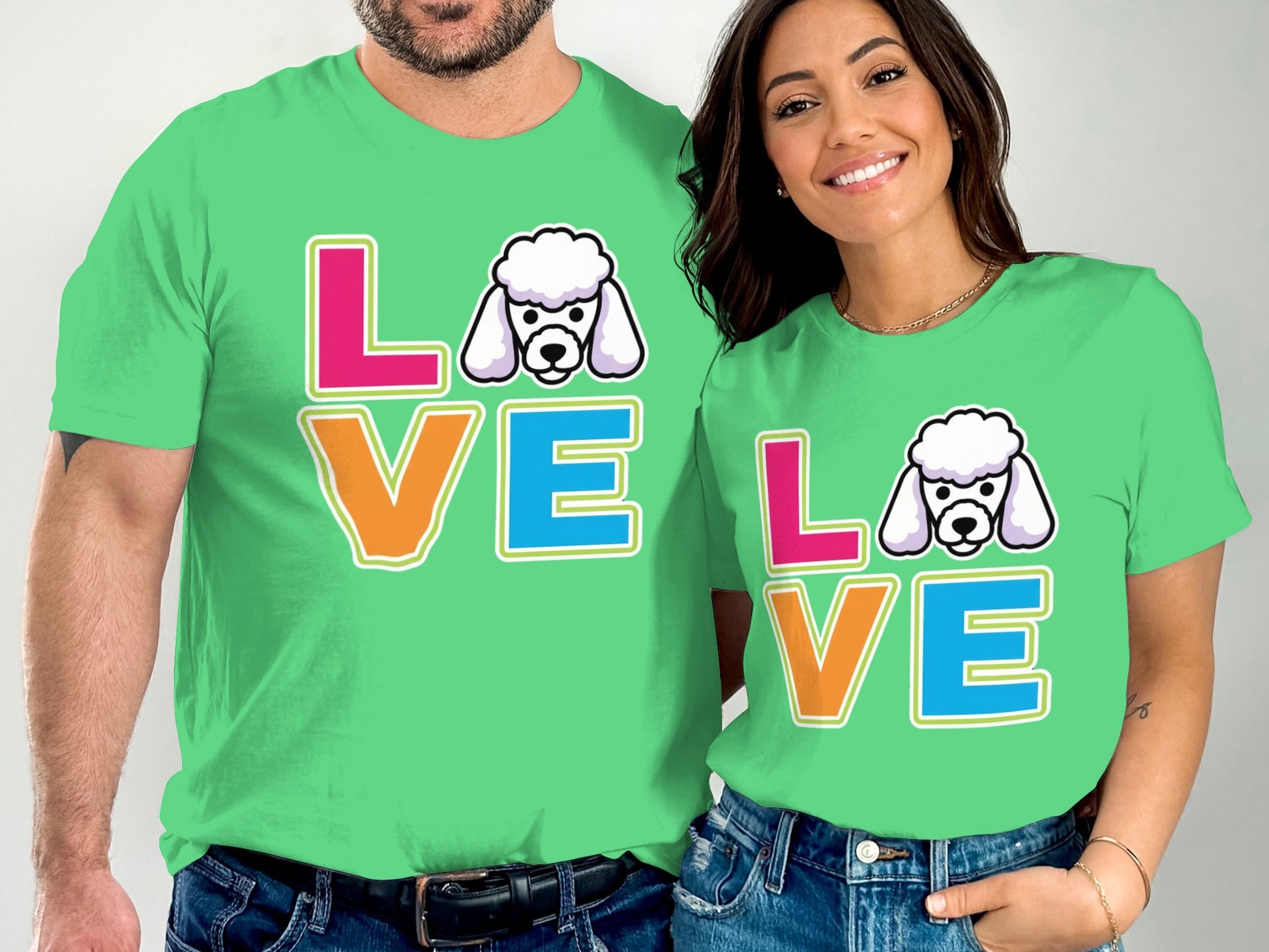 Matching Love Poodle Print T-Shirt product type
