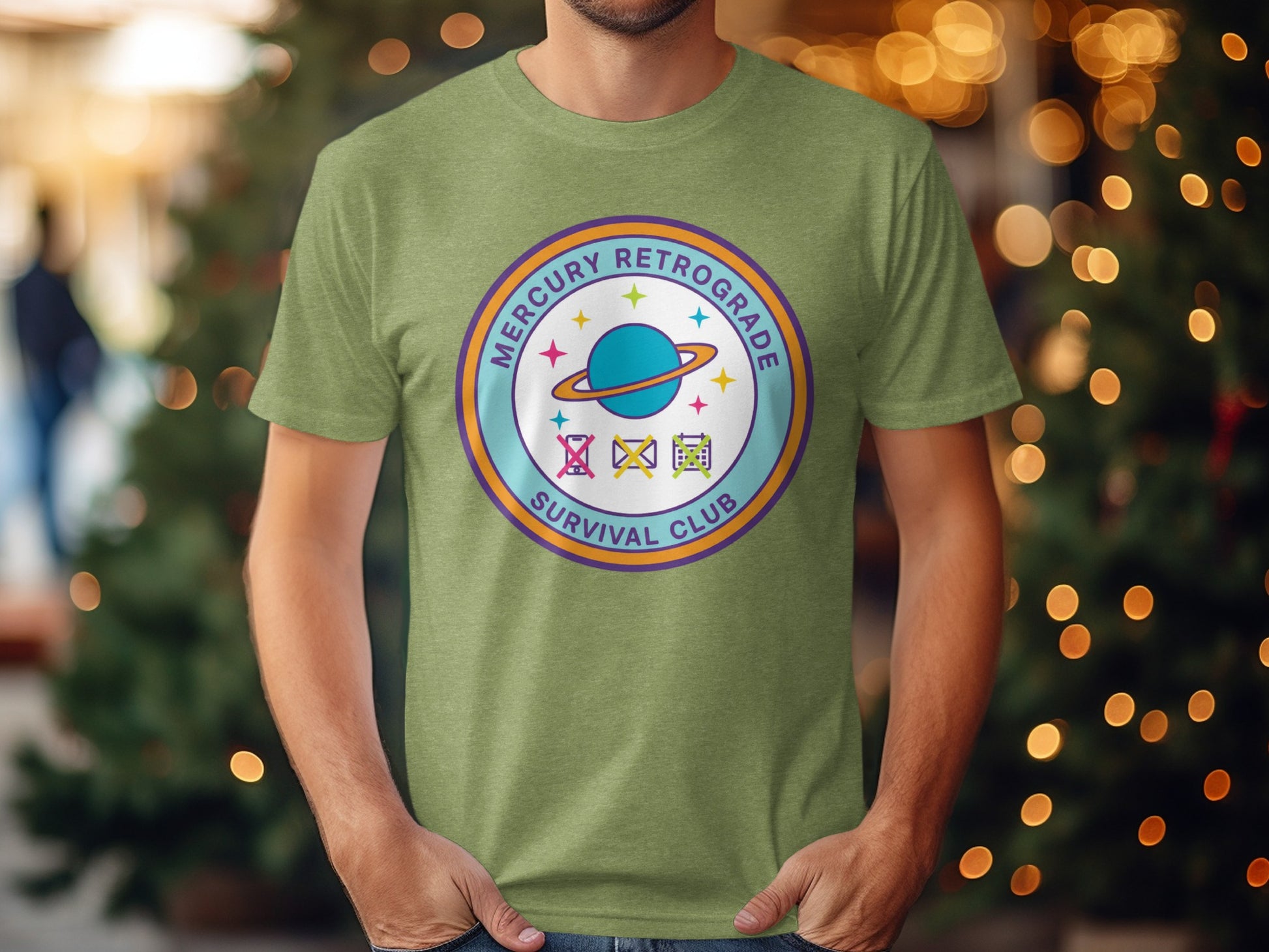 Mercury Retrograde Survival Club graphic tee