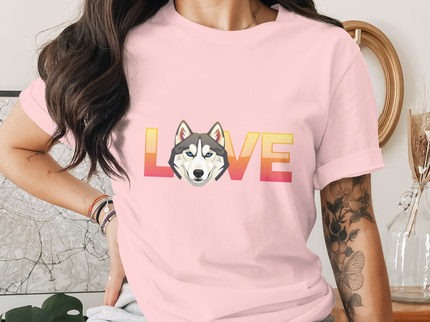 Love Husky Graphic Print Short Sleeve T-Shirt product