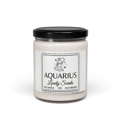 Aquarius Lovely Scents Soy Candle 9oz Eco-Friendly