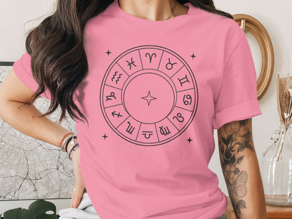 Astrology Zodiac Sign Graphic Print T-shirt Product