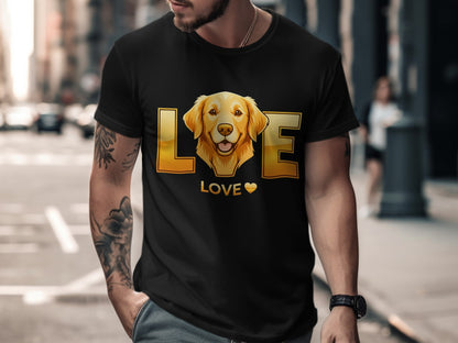 Love Heart Golden Retriever Graphic T-shirt product
