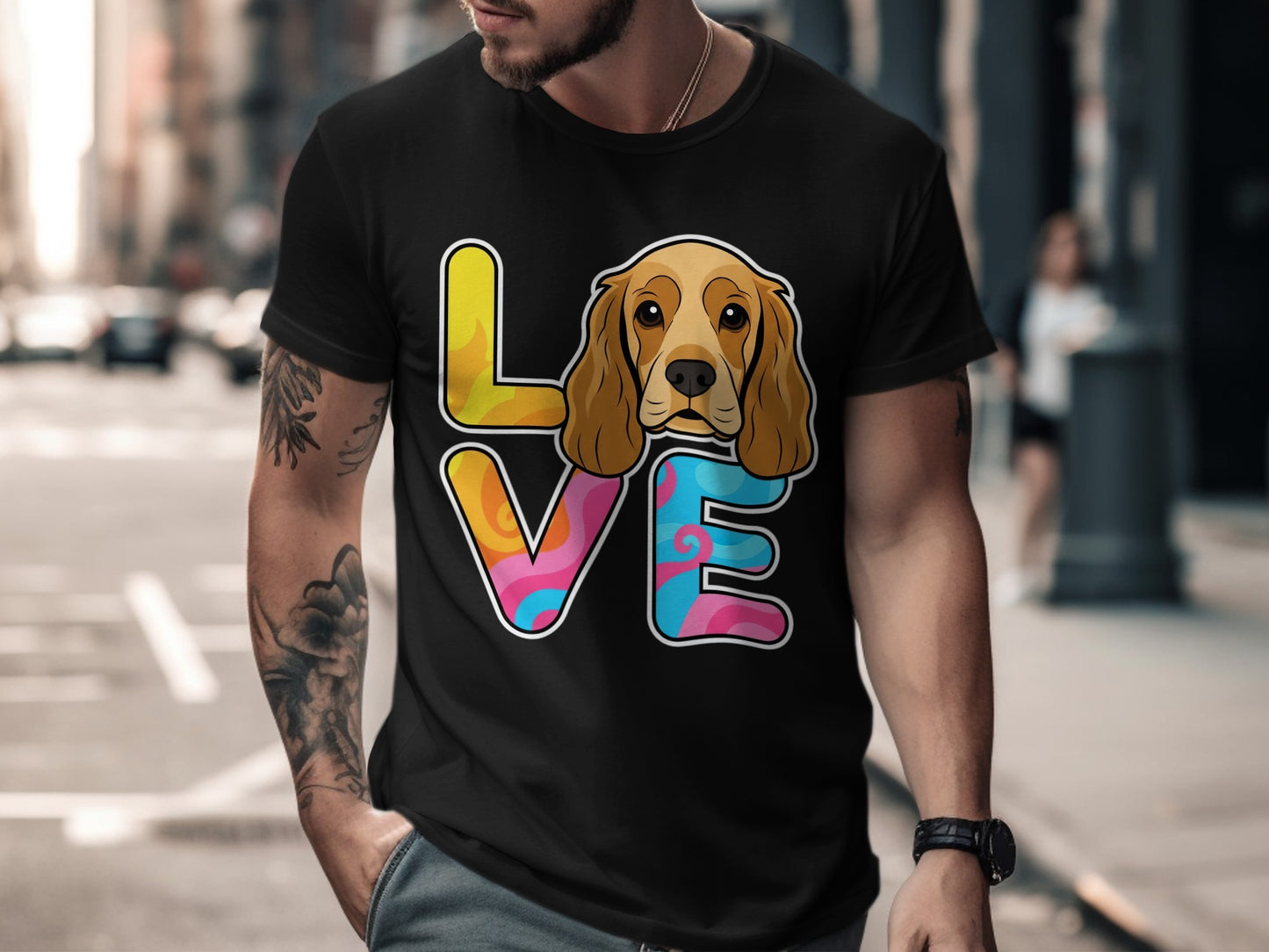 Love Dog Graphic Print Casual T-Shirt product type