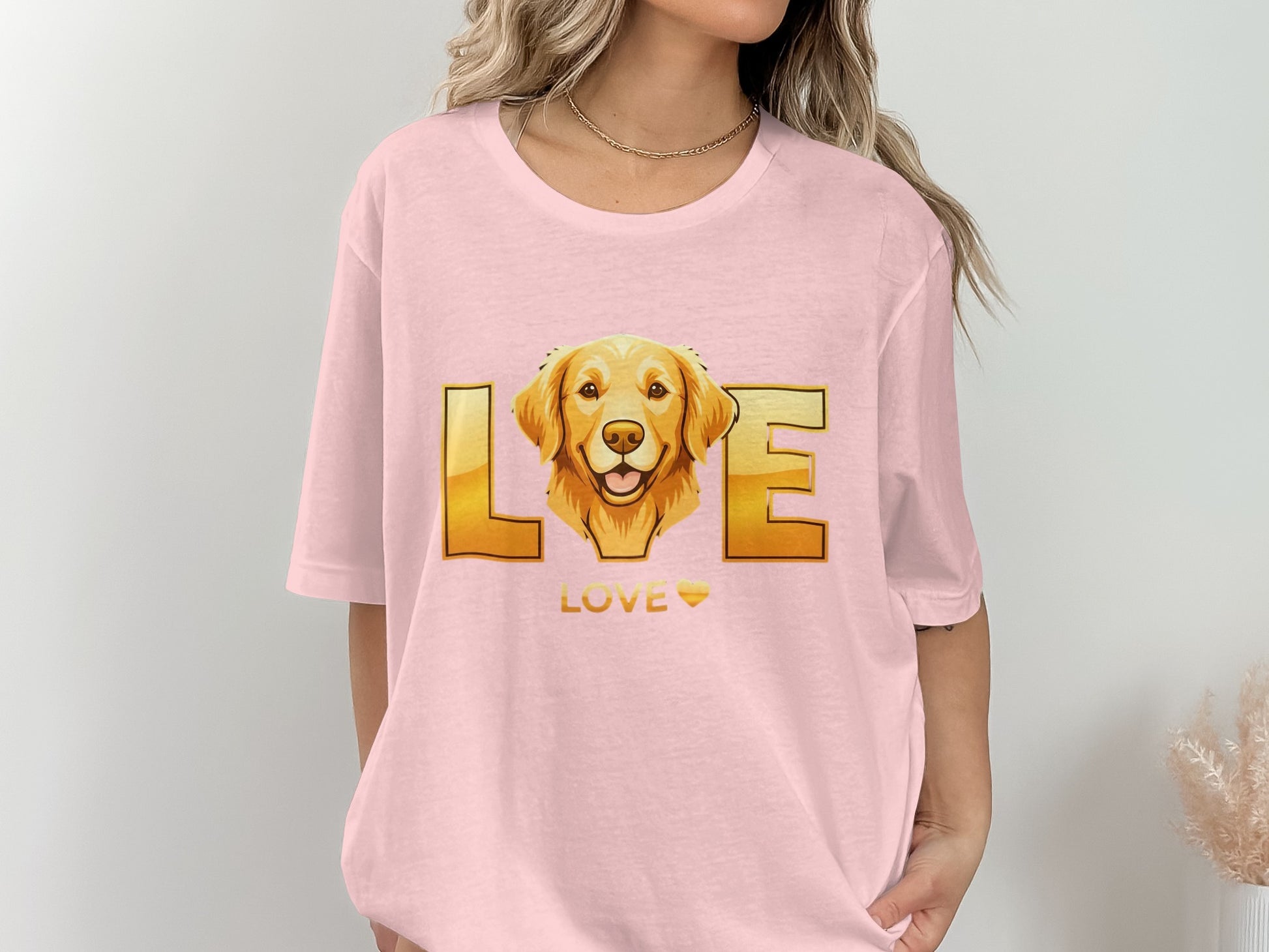 Cute Golden Retriever Love Graphic T-Shirt product