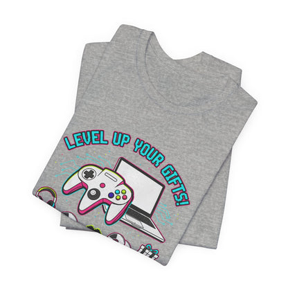 Level Up Your Gear Tee — Gamer T‑Shirt for Hobbyists & Passionate Players