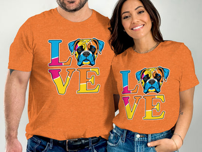 Love Bulldog Design Matching Couple T-Shirt product type