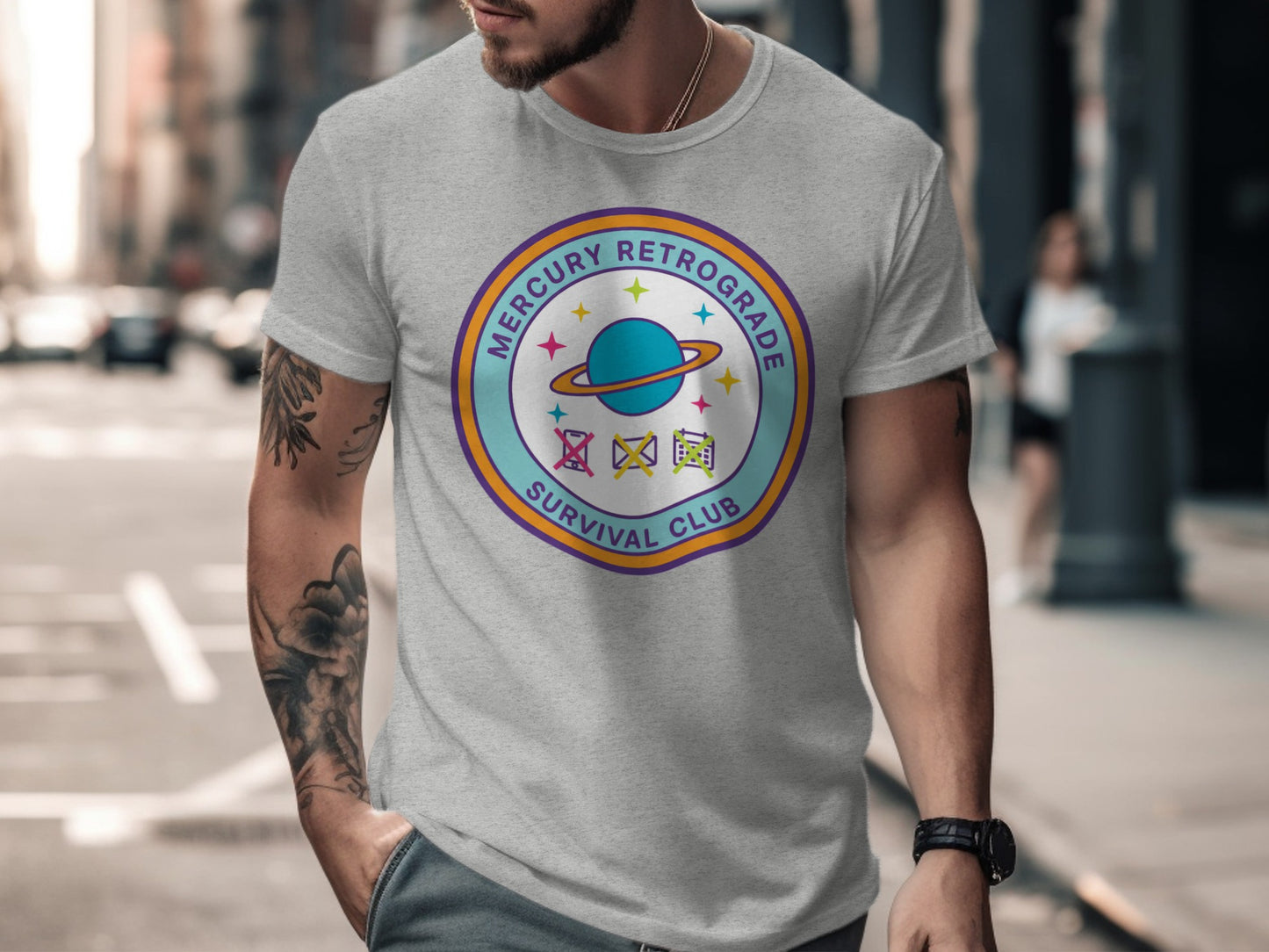 Mercury Retrograde Survival Club Graphic T-shirt