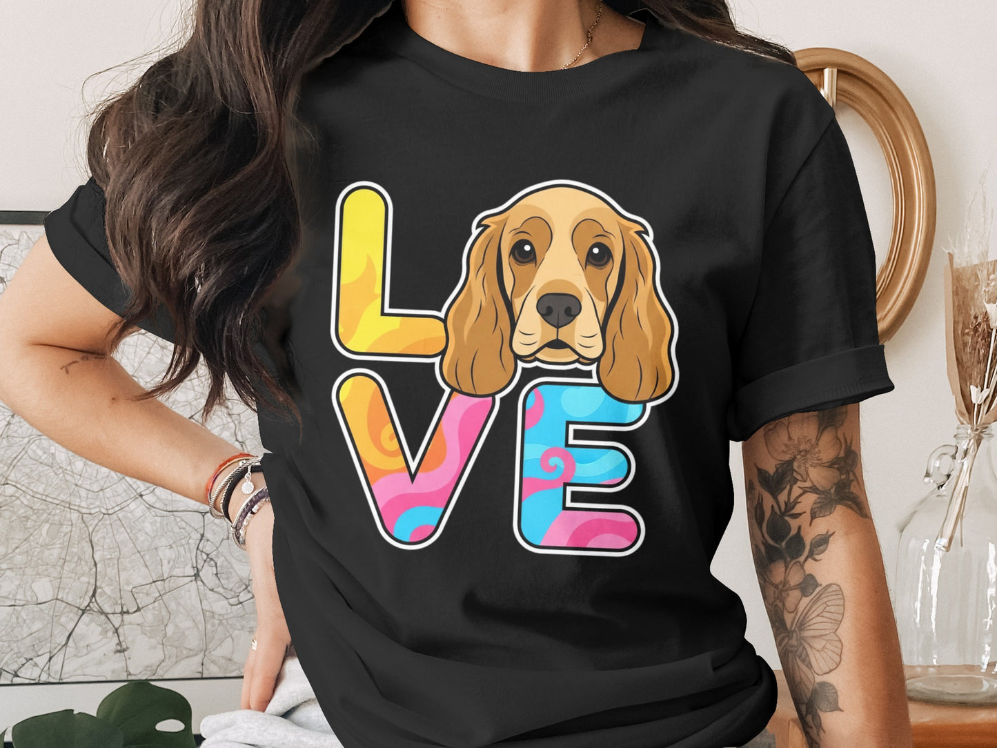 Rainbow Love Cocker Spaniel Graphic T-shirt product type